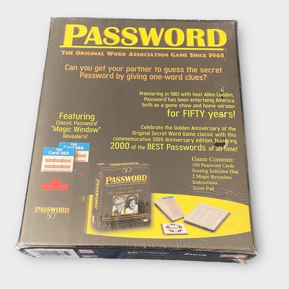 Password TV Show Board  Game Betty White 50th Anniversary New Sealed - Picture 2 of 4